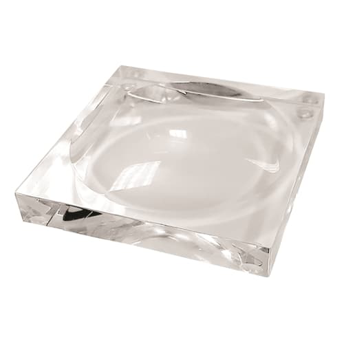 Acrylic Soap Dish, Clear with Blue Tint